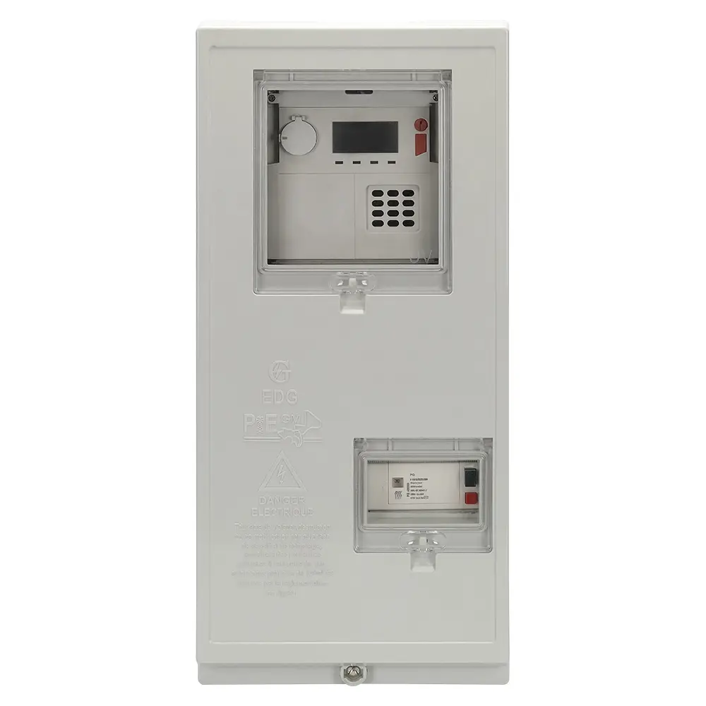 IP54 IK10 SMC Fiberglass Three Phase Electric Prepaid Meter Box