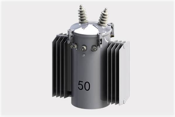 Single phase transformers with assembly radiator
